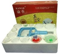 R A Products Bio Magnetic Traditional Massage Medical Cupping Suction Acupuncture Chinese Therapy (Multicolour) - Set of 12