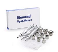 R A Products Diamond Microdermabrasion Tips 9 Tips 3 Wands Dermabrasion Tip For Facial Skin Peeling Blackhead Remover Face Care Salon Beauty