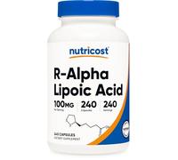 R-Alpha Lipoic Acid, 100 mg, 240 Capsules, Nutricost