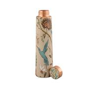 R Ayurveda Copper Handmade Copper Bottle Stone Blue Butterfly Printed Meena Exact Handcrafted, 1 Liter, Clear