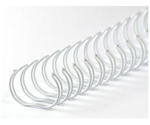 R & B 34RM143 WS Wire Spiral Binding Elements 34 14.3 mm, 9/16-Inch 3: 1 Pitch Pack of 50), White