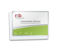 R & B Ft A7 Laminating Pouch A7, 80 x 111 mm; 2 x 80 Micron Pack of 100