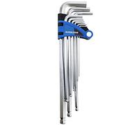 R&C Components Ltd Hex Key Set Ball Hex Keys 1.5-10mm Extra Long in Folding Case