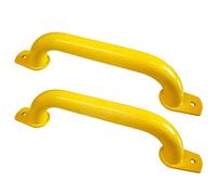 R&C (Pack of 2) 340mm Grab Handle Safety Yellow Heavy Duty Steel Grip Bar