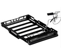 R/C Scale Accessories : Metal Roof Luggage Rack With LED Lights For Traxxas 1:18 TRX4M Ford Bronco Crawler 97074-1 / TRX4M Land Rover Defender 97054-1 Upgrades