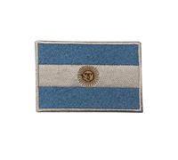 R-CO Argentina National Flag Patch, 9x6CM, Rectangular, 1 Piece, Sewing & Iron-On, Polyester, Light Blue