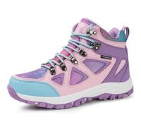 R CORD Kids Hiking Boots Water Resistant Hiking Boots Girls Anti Collision Anti-Skid Athletic Outdoor Ankle Adventure Trekking Shoes Purple 13 UK Child