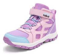 R CORD Kids Hiking Boots Waterproof Girls Hiking Boots Durable TPR Outsole Girls Hiking Shoes Non-Slip Athletic Hiking Shoes for Walking, Purple, 1 Little Kid