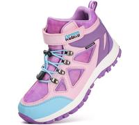 R CORD Kids Water Resistant Hiking Boots Girls Anti Collision Anti-Skid Athletic Outdoor Ankle Adventure Trekking Shoes Purple 3 UK Child