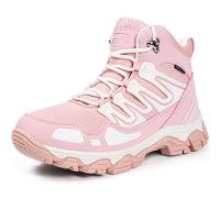 R CORD Lace Up Kids Hiking Boots Waterproof Breathable with Anti-Slip Sole,Durable Ankle Support Outdoor Boots for Girls, Secure Lace Fit for School, Playground, Family Hikes, and Rainy Day Play
