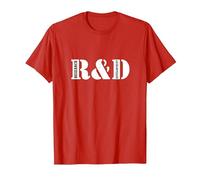 R & D Research and Development T-Shirt, Men, Red, X-Large