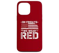 R.E.D On Fridays We Wear Red US Flag Military Remember Case for iPhone 13 Pro Max