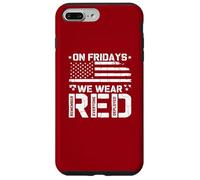 R.E.D On Fridays We Wear Red US Flag Military Remember Case for iPhone 7 Plus/8 Plus