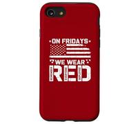 R.E.D On Fridays We Wear Red US Flag Military Remember Case for iPhone SE (2020) / 7/8