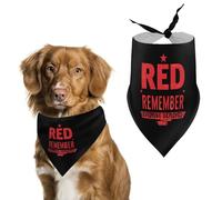 R.E.D Remember Everyone Deployed Dog Bandana Pet Scarf for Small Medium Large Dogs Triangle Bibs Photo Prop Gift