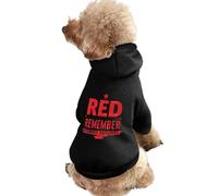 R.E.D Remember Everyone Deployed Dog Clothes Short Sleeve Pet Hoodie Cute Cat Costume Jacket Tee for Small Dogs 2XL
