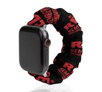 R.E.D Remember Everyone Deployed Elastic Scrunchie Watch Bands Bracelet Strap Compatible with IWatch Series 6 5 4 3 2 1 Silver-style 38mm/40mm