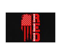 R.E.D Remember Everyone Deployed Red Friday 4 Pet Feeding Mat Dog Water Bowl Cat Food Place Mats Non Slip