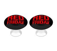 R.E.D Remember Everyone Deployed Red Friday Cabinet Knobs Stainless Steel Round Drawer Pulls for Wardrob Doorknob