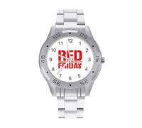 R.E.D Remember Everyone Deployed Red Friday Men's Watches Stainless Steel Watch Strap Analog Quartz Watch Business Wristwatches