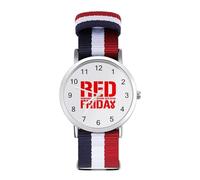 R.E.D Remember Everyone Deployed Red Friday Sport Watch for Men Women Nylon Strap Wrist Watch Analog Quartz Watch