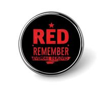 R.E.D Remember Everyone Deployed Round Lapel Pin Brooches Badge Holder for Clothes Bags Backpack Hats