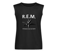 R.E.M. REM Automatic for The People Mens Unisex Sleeveless T-Shirt Graphic Print Vests Top Black Tank Tee 3XL