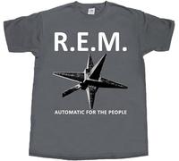 R.E.M. Rem Automatic for The People T-Shirt Man's Fashion Cotton Grey Clothes Unisex Tee M