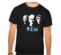 R.E.M. REM Rock Band Rock Music Legends Black T-Shirt Black S