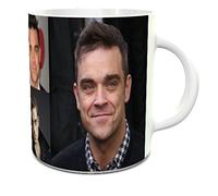 r&e Personalised Printing Ceramic Coffee Mug, Robbie Williams Images, 11oz, Safe for Dishwasher & Microwave