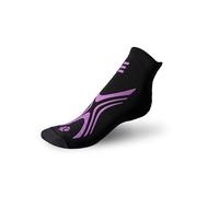 R-EVENGE Pool Classic Sock, Ideal for all Activities in Water and Wet Surfaces. Antibacterial and Non-Slip. Ecological with Yarn and Recycled Packaging. Chlorine Resistant, black / purple, S 34/37