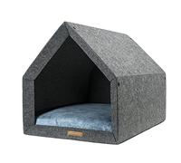 R exproduct PetHome Dog Kennel Pet House Made of Eco-PET Fabric Scratch-Resistant Dark Grey and Blue S (60 x 42 x 43 cm)