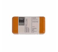 R & F 40ml (small cake) Encaustic (Wax Paint) Mars Yellow Deep (1117)
