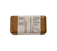 R & F 40ml (small cake) Encaustic (Wax Paint) Raw Sienna (1112)