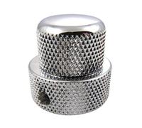R&F Knurled Stacked Concentric Dome Top Control Knob - Imperial- Chrome