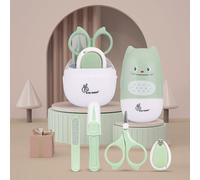 R for Rabbit Stylo Kitty New Born Baby 4 in1 Nail Grooming Kit for Baby Manicure Set with Kids Nail Cutter, Tweezer, Nail Filer and Scissors (Green)