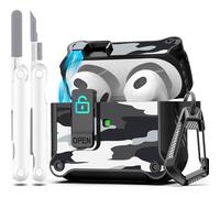 R-fun Compatible with AirPods 3rd Generation 2021 Charging Case Cover, Full Drop Protection Auto Pop-Up Lid Compatible with Apple Airpod 3 Gen Case with Cleaner Kit & Keychain,Sn Camouflage