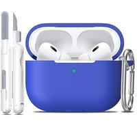 R-fun Compatible with AirPods Pro 2nd/1st Generation Case Cover with Cleaning kit, Full Protective Silicone for Apple AirPods Pro 2023/2022/2019 Charging Case[LED anteriore visibile],Blue