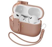 R-fun for AirPods Pro 2nd Generation Case Cover, Liquid Silicone Rubber Auto Pop-Up Military Grade Anti-Fall Soft Silicone for AirPods Pro with Lanyard & Cleaning Kit, Front LED VisibleMike tea