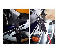 R&G RG RACING Black Nylon Flat Strap with Buckle Motorcycle Handlebar Top Strap