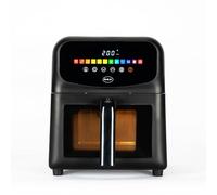 R.G.V. Air Fryer with Window, 6 L, 12 Functions, 80% Less Oil, 1700 W, 60 - 200 °C, Digital Touch Screen, Basket with Double Glass, Healthy and Fast Cooking, Less Consumption,
