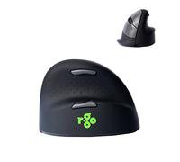 R-Go HE Break Ergonomic Mouse, For big hands, With Anti-RSI Software, Silent click, Bluetooth 5.0, Prevention mouse arm/tennis arm, Vertical ergo mouse for Windows/Mac/Linux, 5 buttons, Black