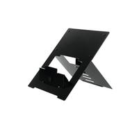 R-Go Tools Ergonomic Laptop Stand, Ultra-thin Aluminum, Adjustable Portable Notebook riser for desk, Compatible with 10-22" MacBook/Air Pro/Dell XPS/Lenovo, Support up to 11ibs, Black