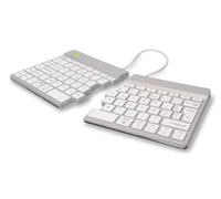 R-Go Split, Ergonomic Keyboard, Bluetooth 5.0, with Anti-TMS, French AZERTY Software, Ergonomic Design with Split Keyboard, Compatible with Windows/Mac, White