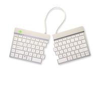 R-Go Split Keyboard, Anti Carpal Tunnel Keyboard, Ergonomic Design, 2 Part Design with Break Software, Ultra-Thin, QWERTY (US) Layout, Bluetooth 5.0, Compatible with Windows/Mac/Linux, White