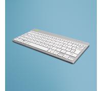R-Go Tools Ergonomic keyboard R-Go Compact Break, compact keyboard with break software, QWERTY (UK), Bluetooth, white