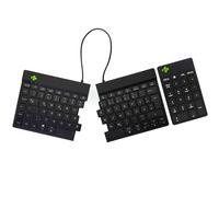 R-Go Wireless Bluetooth Keyboard and Numeric Keypad Combination - Ergonomic Split Keyboard - US QWERTY - Rechargeable