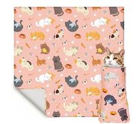 R HORSE 27.6” Cat Grooming Wrap for Cutting Nails - Pink Self-Adherent Cat Restraint Swaddle for Medicine Nail Clipping Teeth Brushing Ear Cleaning Anti-Scratch Anti-Escape Multifunctional Pet Tool