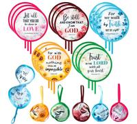 R HORSE 50Pcs Christian Church Folding Fan, Religious Flower Collapsible Handheld Hand Fan for Church Service, Christian Festival Decor Wedding Home Decoration Party Favors Summer Gift for Women Girl
