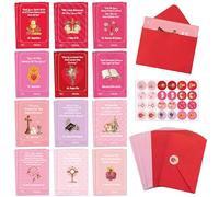R HORSE 72pcs Valentine's Day Catholic Church Greeting Cards with Envelop Retro Religious Sticker for Kid Bible Books Notecard Exchange Gifts for Boys and Girls Christian School Classroom Party Favors